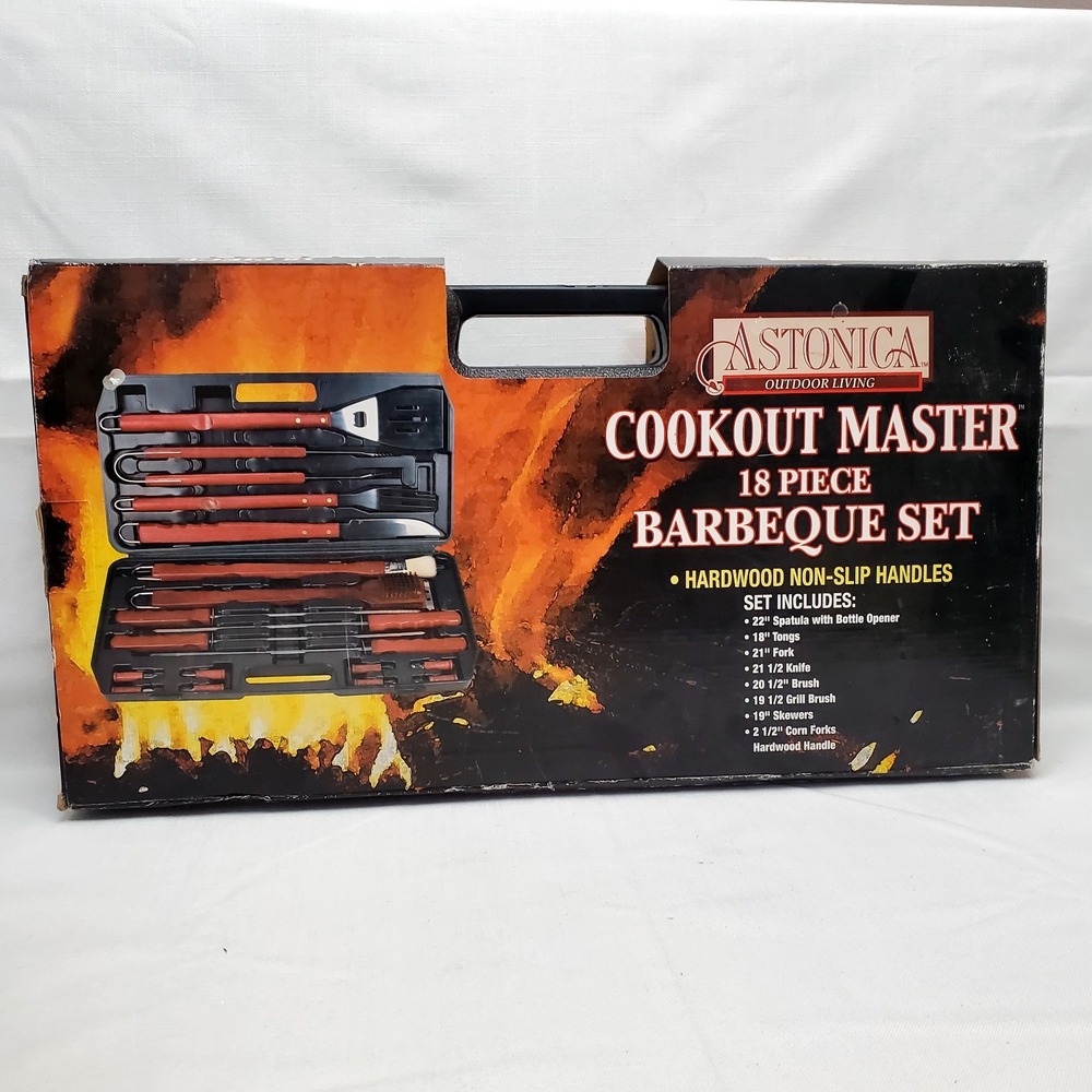 VINTAGE ● Astonica Living ● COOKOUT‎ MASTER'S BBQ UTENSIL SET ● 20 PCS ● NIB